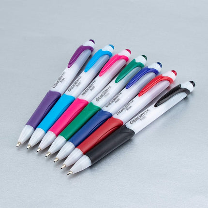 Pentel GlideWrite Ballpoint Pen with TechniFlo Ink, (1.0mm) Medium Line, Sky Blue, Box of 12 (BX910-S)