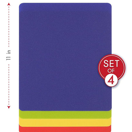 Dexas Heavy Duty Grippmat Flexible Cutting Board Set of Four 8 x 11 inches