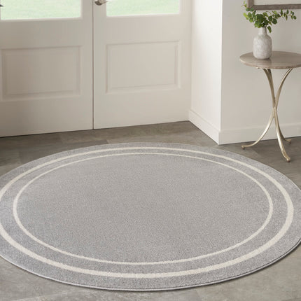 Nourison Essentials 6' x Round Grey/Ivory Contempo