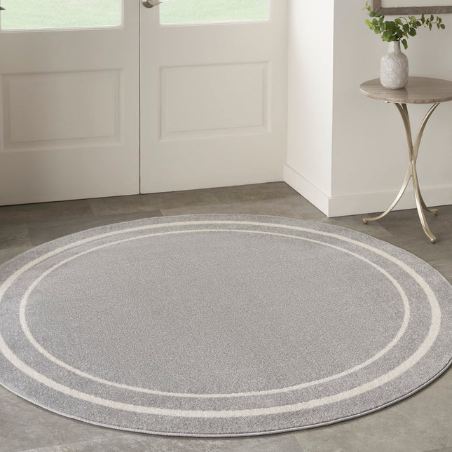 Nourison Essentials 6' x Round Grey/Ivory Contempo