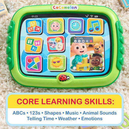 CoComelon Learning Tablet, 60+ Learning Phrases, Sing-Along to the �The Alphabet Song", Kids Toys for Ages 18 Month by Just Play