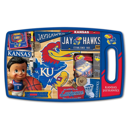 Tabla de cortar YouTheFan NCAA Kansas Jayhawks Retro Series