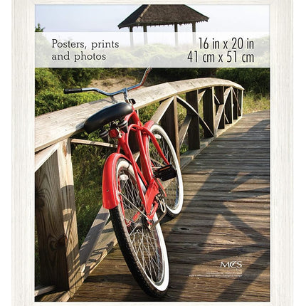 MCS Museum Poster Frame, White Woodgrain, 16 x 20 in, Single
