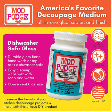 Mod Podge, Water-based Sealer, Glue and Finish, Gloss Finish, CS15059, 236 ml Bottle