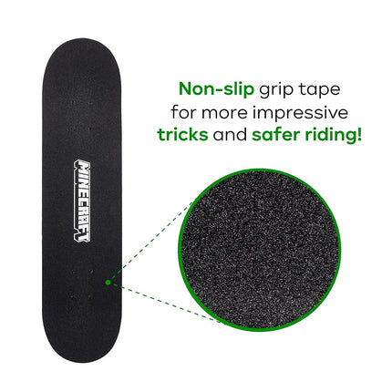 Sakar Mob 31 inch Skateboard, 9-ply Maple Deck Skate Board for Cruising, Carving, Tricks and Downhill