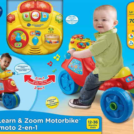 VTech 2 in 1 Learn and Zoom Motor Bike
