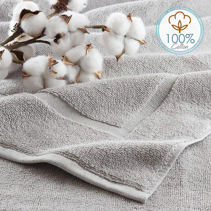 Hearth & Harbor 100% Ring Spun Cotton Bath Mat Towels - Luxury Towels - Ultra Soft & Highly Absorbent, Bathroom Towels, Floor Mat - Gray