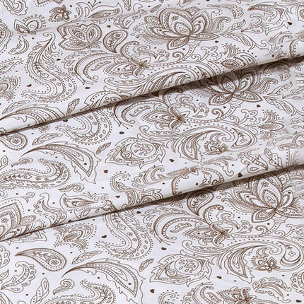 Elegant Comfort Softest and Coziest 6-Piece Bed Sheets King Size Sheet Set - 1500 Premium Hotel Quality Microfiber - Deep Pocket, Wrinkle Resistant Paisley Pattern, Paisley Taupe