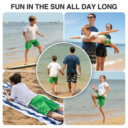 Kanu Surf Big Boys' Barracuda Swim Trunk, Green, Small (8)