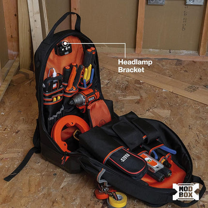 Klein Tools 62201MB MODbox Electrician's Tool Backpack, Customizable Mobile Workstation with 32 Pockets for Maximum Tool Storage