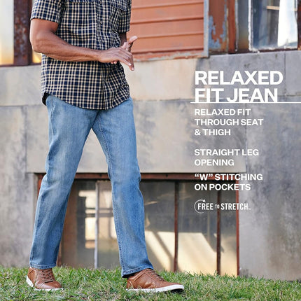 Wrangler Genuine Men's Relaxed Fit Jeans - Blue - 34W x 34L