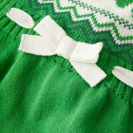 Gymboree Girls' and Toddler Short Sleeve Sweater Dress, Shamrock, 12-18 Months
