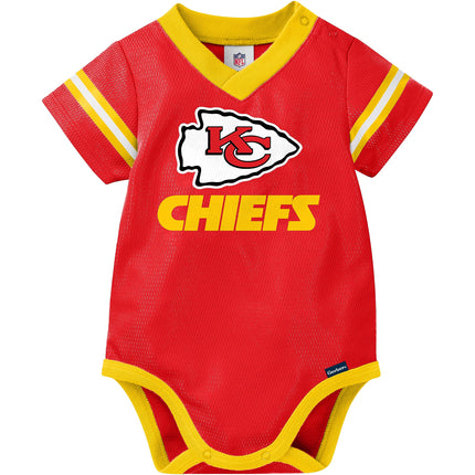 Traje de una pieza tipo camiseta de fútbol americano de Gerber unisex para bebé, color de equipo, 3 a 6 meses