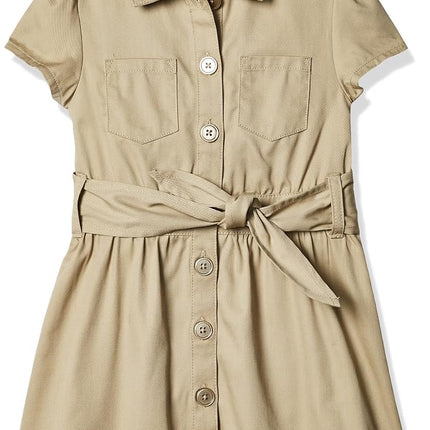 French Toast Robe Safari à Manches Courtes pour Fille, Kaki Beige, 10