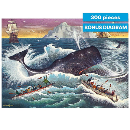 Buffalo Games – 300 Charles Wysocki: The Whale's Victory Oversized Piece Jigsaw Puzzle Larger Shapes - Great for Adults, Seniors, Family, Kids, Easy to Grip