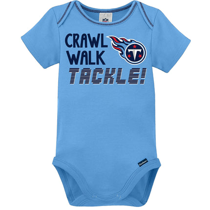 Gerber Unisex Baby Standard NFL 3 Pack Short Sleeve Onesie Bodysuit, Team Color, 0-3 Months