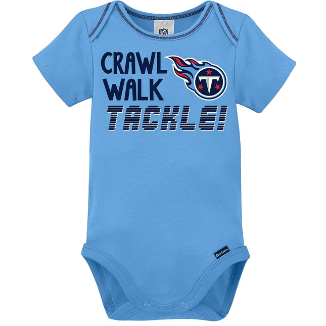 Gerber Unisex Baby Standard NFL 3 Pack Short Sleeve Onesie Bodysuit, Team Color, 0-3 Months