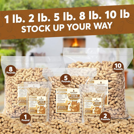 TRAILMARK NATURALS - 2 Packs of 5lb Bags (10lb Total) - Raw Squirrel Peanuts Raw in Shell Peanuts for Birds and Wildlife - Squirrel Feed, Wild Bird Seeds - Grown