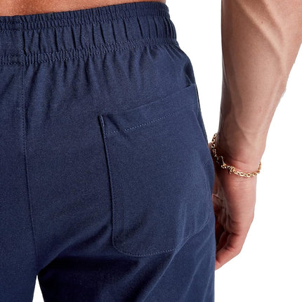 Hanes Originals Cotton Joggers, Jersey Sweatpants for Men with Pockets, 30" Inseam, Athletic Navy, Medium