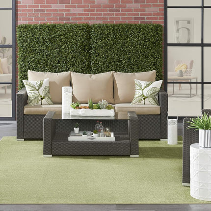 Nourison Essentials Solid Contemporary Green 7' X 10' Area Rug, 7' X 10'