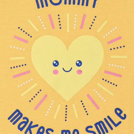 The Children's Place Ensemble de 3 T-shirts graphiques à manches courtes pour bébé et tout-petit fille, Mamas Little Bestie/Mommy Smile, 3T