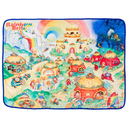 Silver Buffalo Rainbow Brite Plush Raschel Throw Blanket Featuring Rainbow Land, 45" x 60"