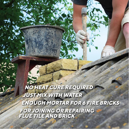 Rutland Dry Mix 211 Refractory Mortar 2.5 Pound - USA-Made High Temperature Mortar for Masonry - 2550 °F Fire Cement Patch for Fireplace Brick, Fire Pit, Kiln, Forge & Pizza Oven Repair