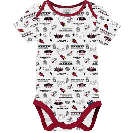 NFL Gerber Unisex Bebé Estándar Paquete de 3 Bodis de Manga Corta, Color del Equipo, 18 Meses