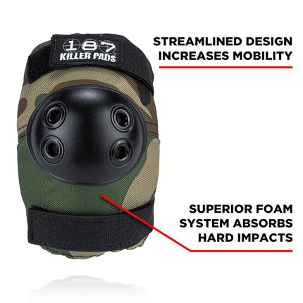 187 Killer Pads Six Pack Pad Set, Elbow Pads, Knee Pads, and Wrist Guards - Ideal for Skateboarding, Roller Skating, and Inline Skating