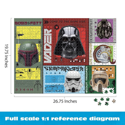 Buffalo Games - Star Wars Helmets 1000 Piece Puzzle for Adults, Sapphire Select - Quality 1000 Pieces Jigsaw Puzzle
