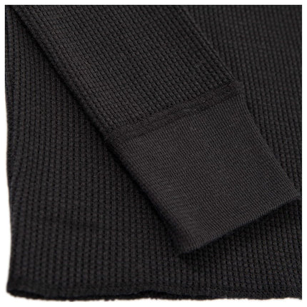 Haut thermique gaufré de première qualité Fruit of the Loom pour garçons, lot de 2, noir/naturel, 6-7 ans