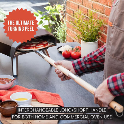 Chef Pomodoro Perforated Pizza Turning Peel, 9-in (23cm)