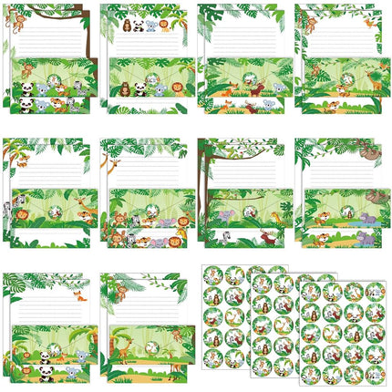 Taobary 160 Pack Stationery Paper Set,safari Anima