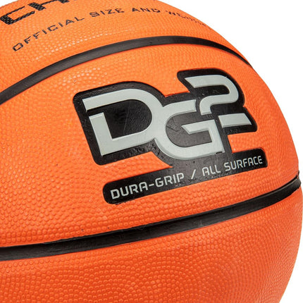 CHAMPRO Dura-Grip 230 Rubber Basketball, Women's Size 28.5, Competition Orange