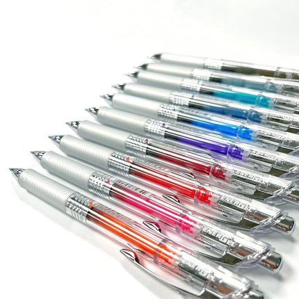 Bolígrafo Pentel EnerGel (EnerGel Infree), punta de 0,7 mm, juego de 10 colores (BL77TL-10)