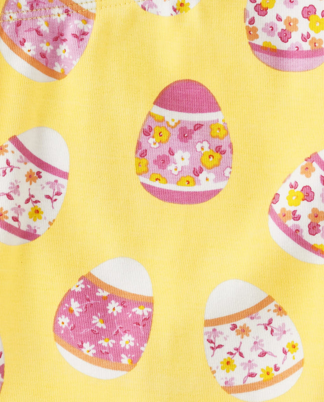 Gymboree Girls' and Toddler Capri Leggings, Sunshine Eggs, 6