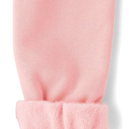 The Children's Place Girls' Winter Warm Active Pants, Fuzzy Pink, Large