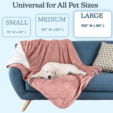 PETMAKER Dog Blanket, Pink, 80” x 100”