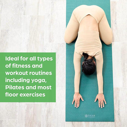 Gaiam Essentials Premium Yoga Mat With Yoga Mat Carrier Sling (72 InchL X 24 InchW X 1/4 Inch Thick)