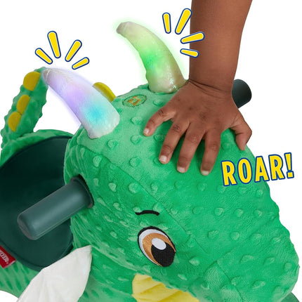Radio Flyer Jade The Magical Dragon with Interactive Lights and Sounds, Ride On Toy for Toddlers Ages 1-3, Green Dragon Toy for Kids