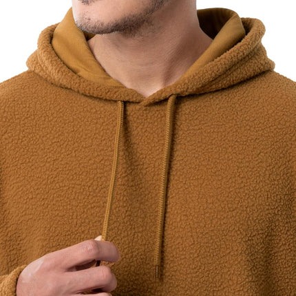Wrangler mens Sherpa Pullover Hoodie, Duck Brown, 3XL
