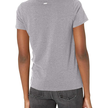 Nautica Women's Classic Fit Side Knot Top, Stormy Grey Heather, M