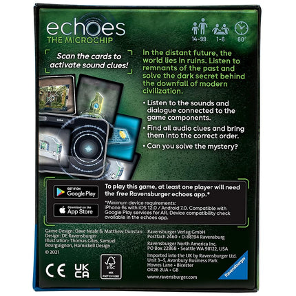 Ravensburger Echoes The Microchip - Immersive Audio Murder Mystery Party Game for Adults Age 14 Years Up - 1 to 6 Players