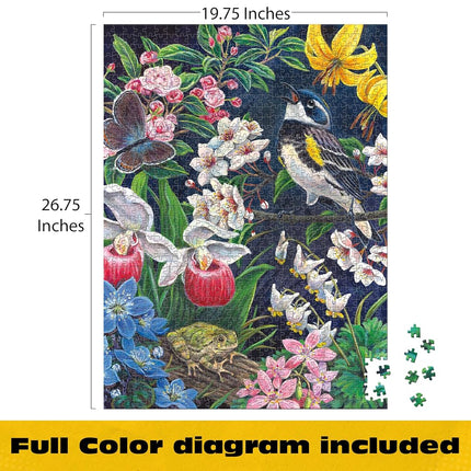 Buffalo Games - Gold - Linda Howard Bittner - Bird's Serenade - 1000 Piece Jigsaw Puzzle for Adults Challenging Puzzle Perfect for Game Nights - Finished Puzzle Size is 26.75 x 19.75