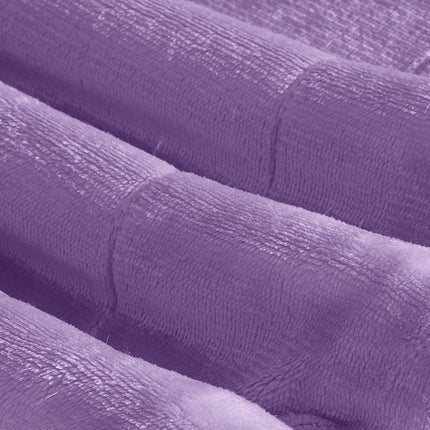 Elegant Comfort Ultra Soft Reversible Flannel Sherpa Blanket - Cozy Silky Fleece Throw for Couch, Bed - Plush Fuzzy Warm Winter Blanket for Gift, Twin XL, Lilac