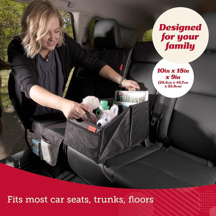 Lusso Gear Car Seat Organizer for Front or Backseat Great for Adults & Kids Featuring 8 Storage Compartments for Toys, Magazines, Tissues, Maps, Books, Documents, Games & More