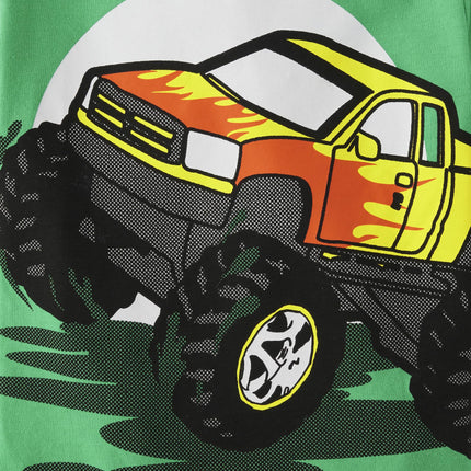 The Children's Place Boys' and Toddler 3-Pack Short Sleeve Graphic T-Shirt, Construction Vehicle/Moster Truck/Racecars, 2T