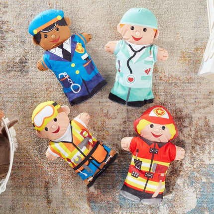 Melissa & Doug Jolly Helpers Hand Puppets | Puppets & Theaters | Soft Toy | 2+ | Gift for Boy or Girl