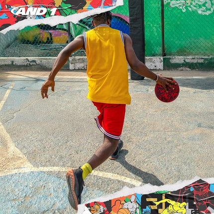 AND1 Street Ink Rubber Basketball: Official Regulation Size 7 (75cm) Rubber Basketball - Deep Channel Construction Streetball, Made for Indoor Outdoor