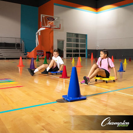 Champion Sports Mini Neon Field Cones, Red, 5"